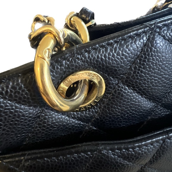 Chanel Black Quilted Caviar CC Grand Shopping Tote GHW - Picture 6 of 9